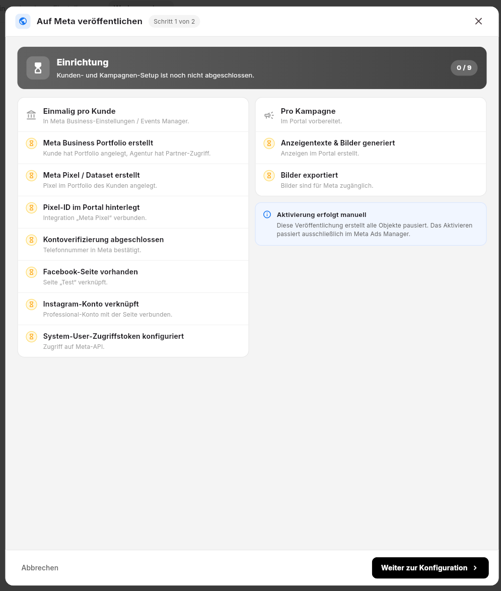 SpeedLead Meta Kampagnen Einrichtung
